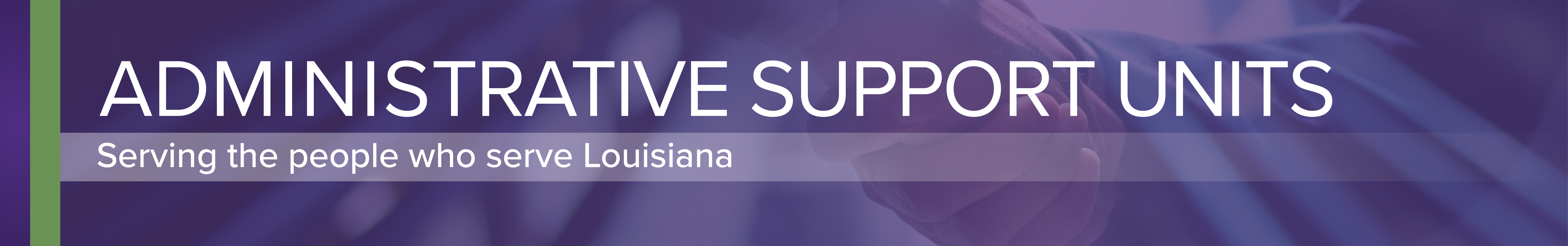 Administrative Support Units banner.